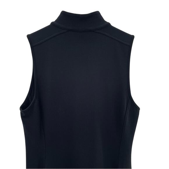 Lauren Ralph Lauren Black Silver Zipper Mock Neck Sleeveless Fitted Dress Size S - Picture 5 of 11